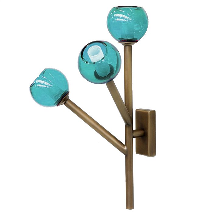 Бра Last Night Wall Lamp Turquoise Латунь Бирюзовый в Краснодаре | Loft Concept 