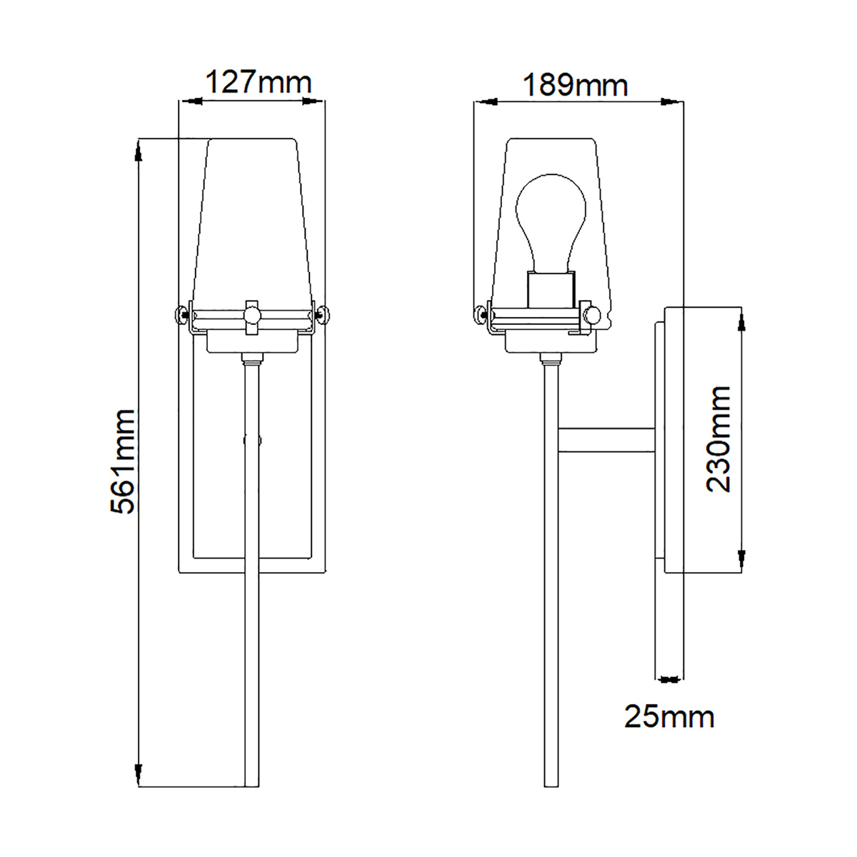 Бра с прозрачным стеклянным плафоном Kichler в Краснодаре