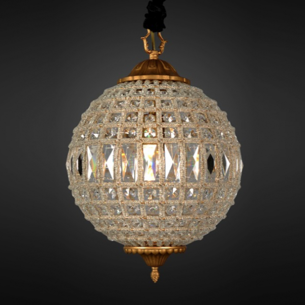 Люстра RH 19th c. Casbah Crystal Pendant 32 Темная бронза винтаж в Краснодаре | Loft Concept 