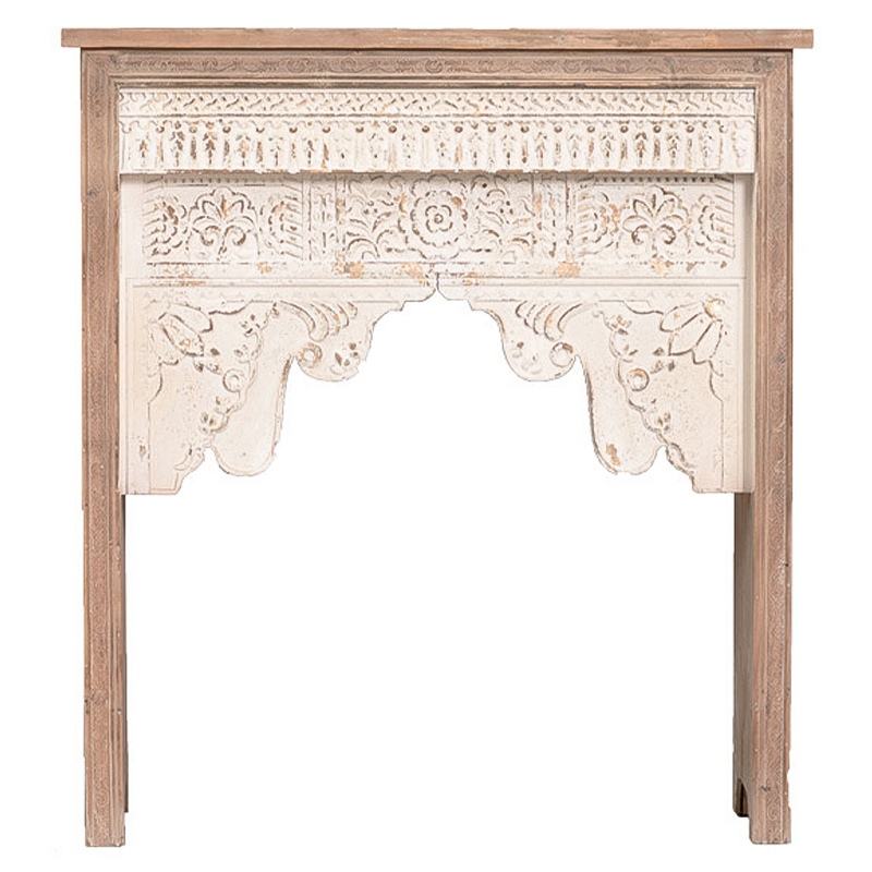 Консоль Indian Antique White Furniture Indra Console Бежевый Древесина в Краснодаре | Loft Concept 