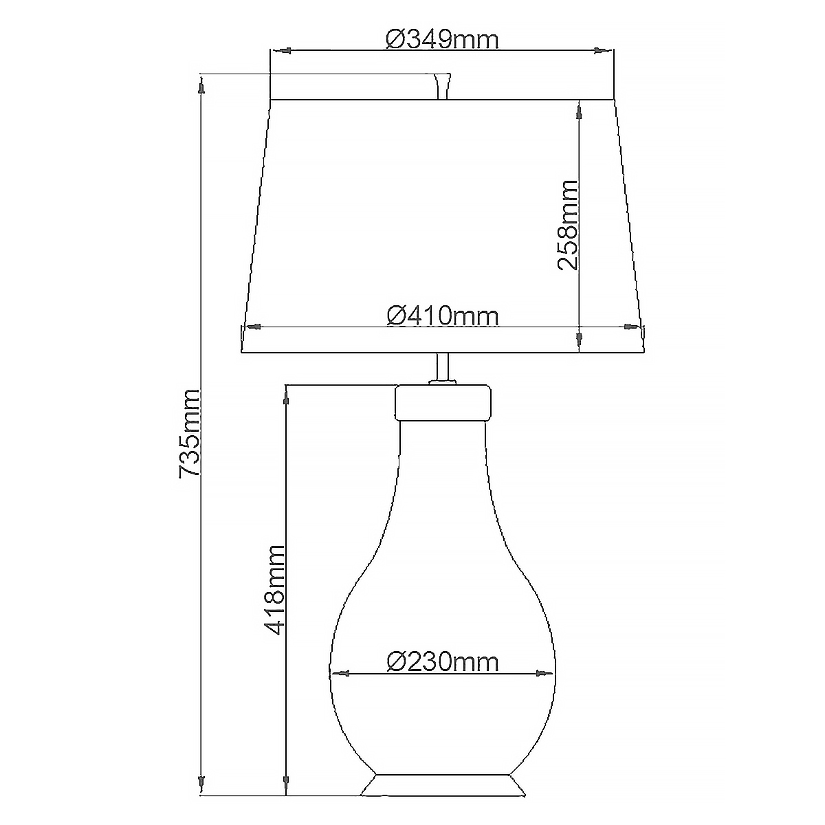 Настольная лампа с коническим дымчато-зелёным абажуром из искусственного шёлка Quintiesse в Краснодаре