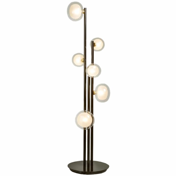 Торшер NABILA Floor Lamp Черный Глянцевое золото в Краснодаре | Loft Concept 