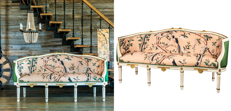 Диван Beige and Green Chinoiserie Sofa - Loft-Concept в Краснодаре