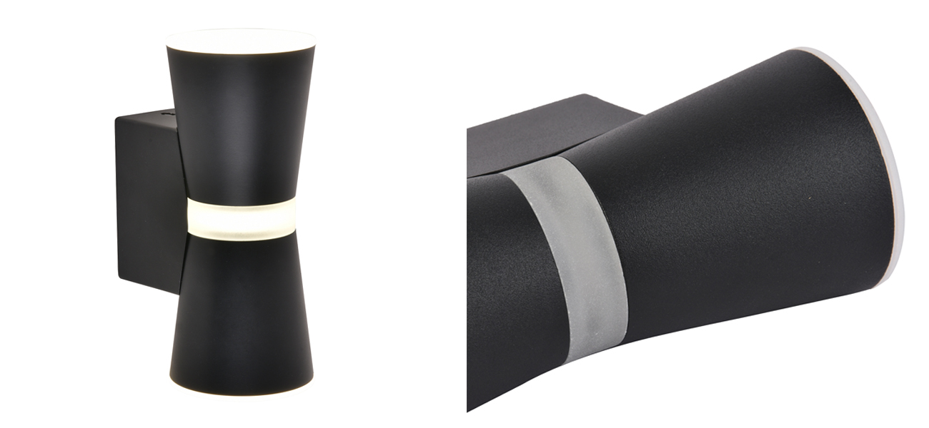 Черное матовое бра Hourglass Light - фото