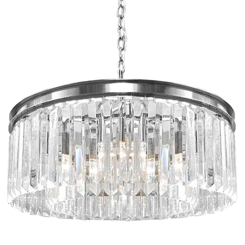 Люстра RH Odeon Chandelier Silver 65 Прозрачное Стекло Серебряный в Краснодаре | Loft Concept 