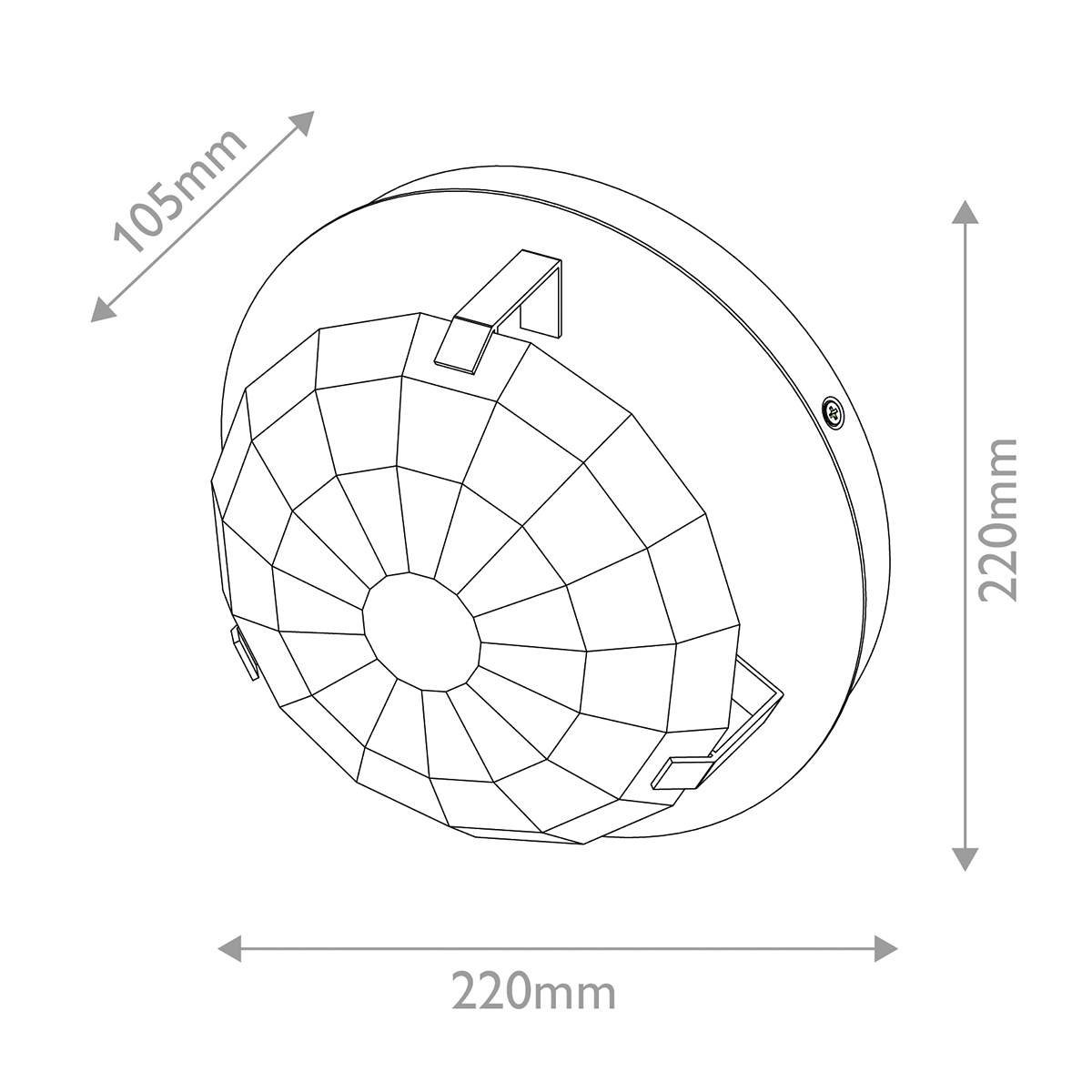 Бра округлой формы с многогранным стеклянным плафоном Hinkley в Краснодаре