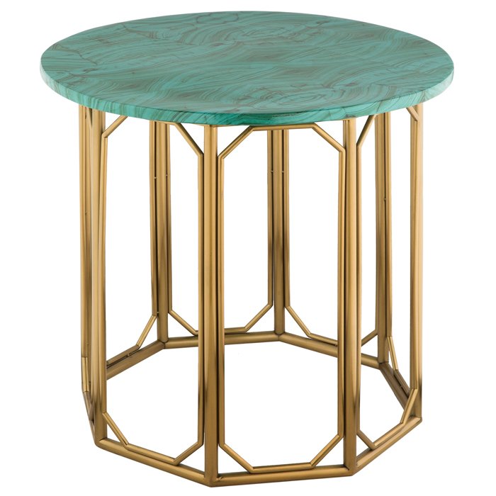 Malachite Modern Side Tables  Малахит (зеленый) Золотой в Краснодаре | Loft Concept 