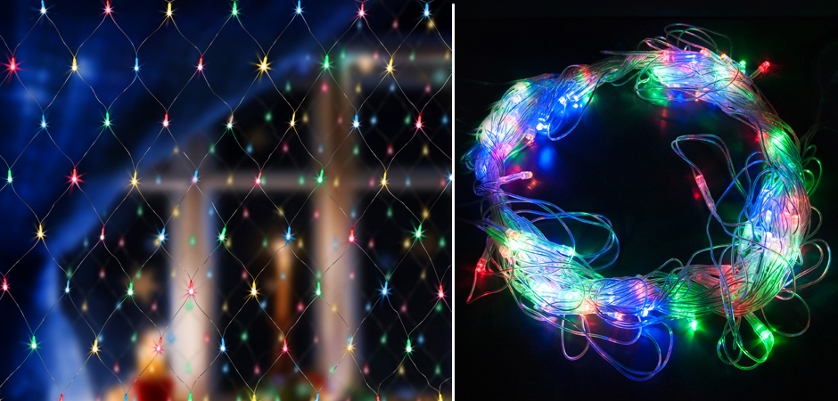 Гирлянда-Сетка Цветные светодиоды - Loft-Concept в Краснодаре