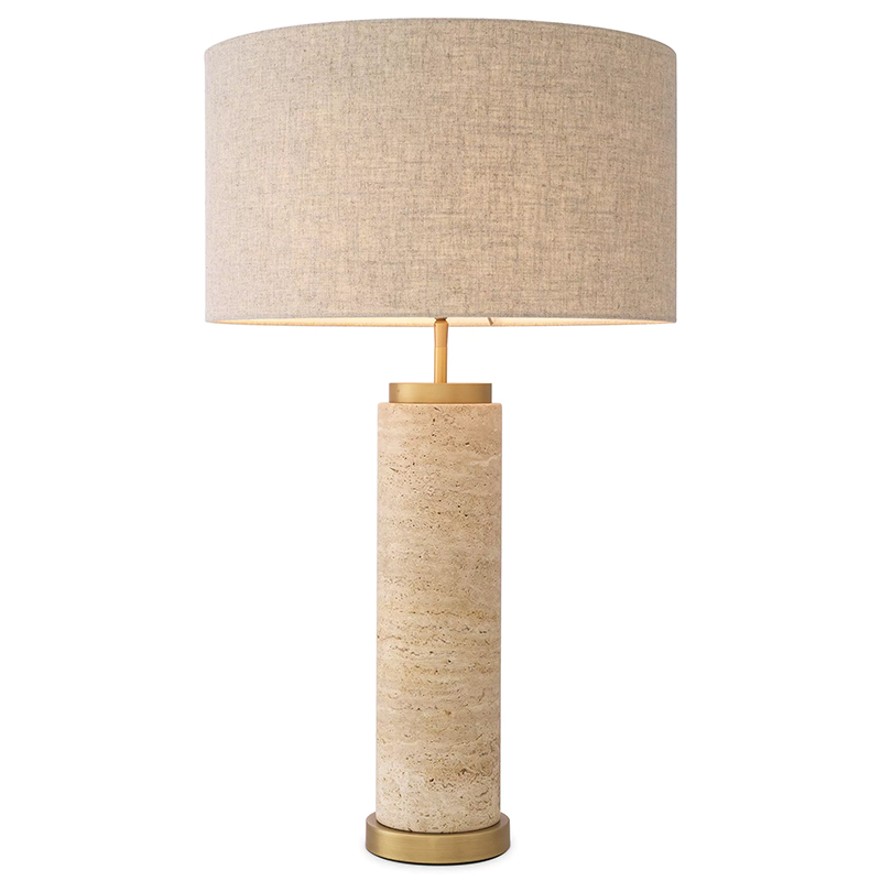 Настольная лампа Eichholtz Table Lamp Lxry Бежевый Бежево-серый Латунь в Краснодаре | Loft Concept 