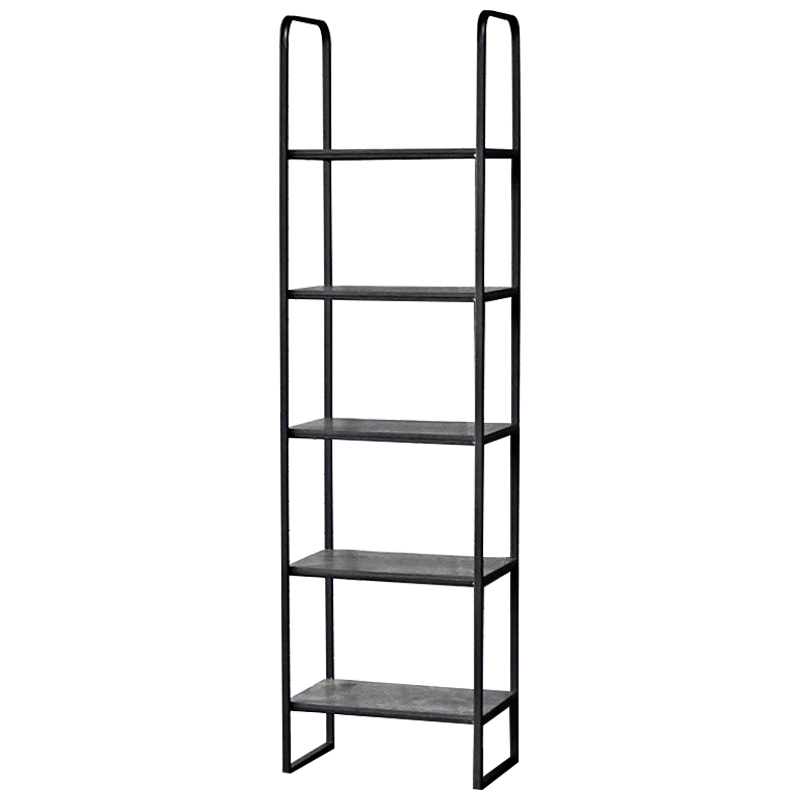 Стеллаж Ayman Graphite Industrial Metal Rust Rack Черный Дерево Серый в Краснодаре | Loft Concept 