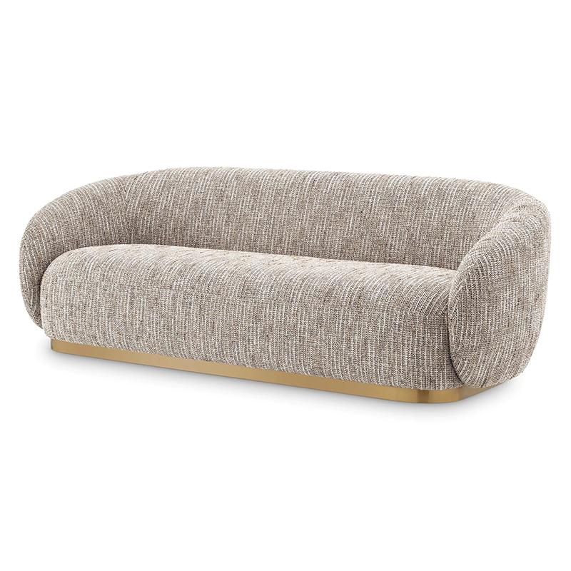 Диван Eichholtz Sofa Brice Mademoiselle Beige Бежево-серый Латунь в Краснодаре | Loft Concept 