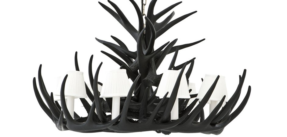 Люстра Eichholtz Chandelier Horn Highlands Black - Loft-Concept в Краснодаре