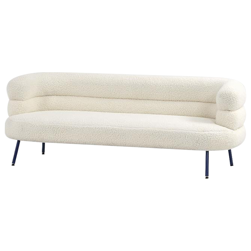 Диван Boyle White Boucle Sofa Белый Черный в Краснодаре | Loft Concept 