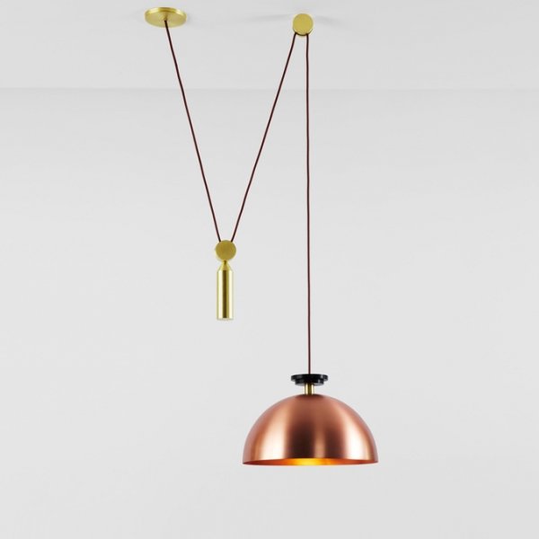 Подвесной светильник Shape up Pendant Hemisphere Copper Латунь Медь в Краснодаре | Loft Concept 