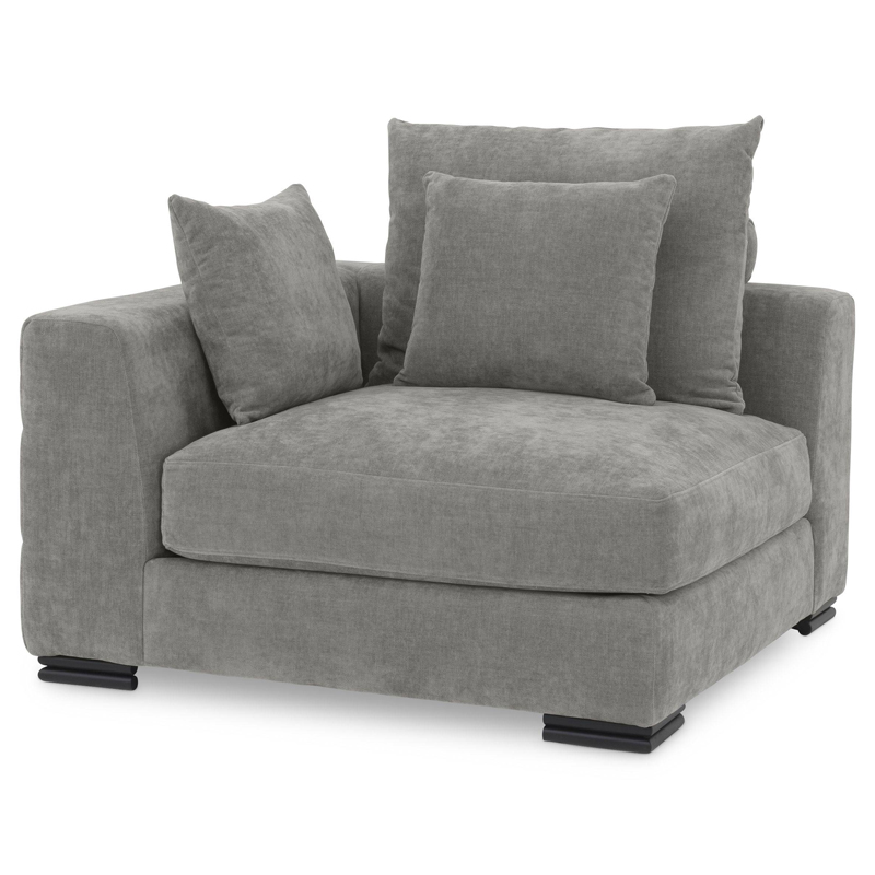 Диван Eichholtz Sofa Clifford Corner grey Серый Черный в Краснодаре | Loft Concept 