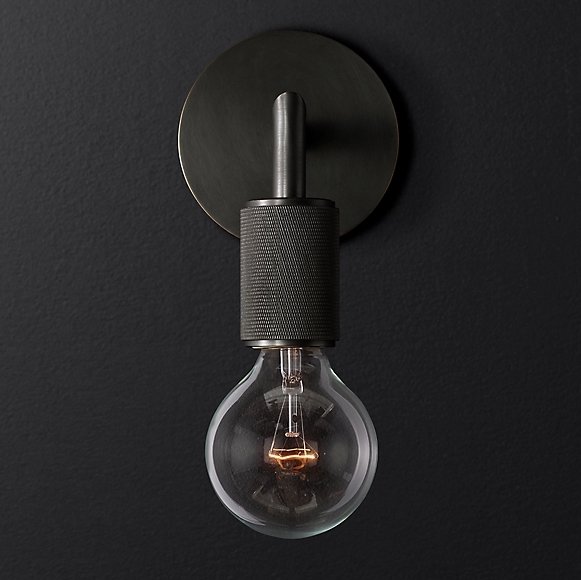 Бра RH Utilitaire Single Sconce Black Темная бронза в Краснодаре | Loft Concept 