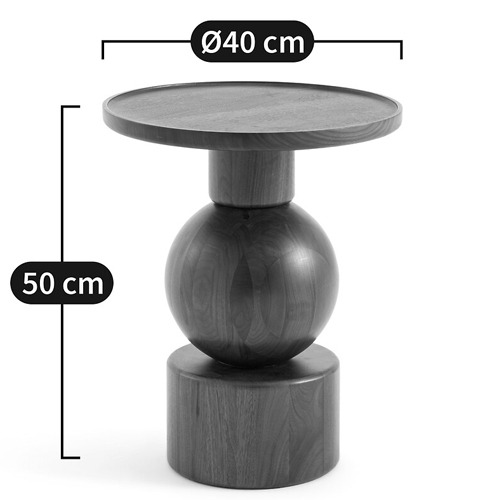 Приставной столик из массива Kobe Dark Wooden Side Table в Краснодаре