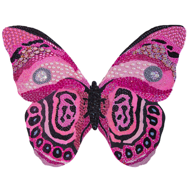 Картина “Pink and Black Bedazzled Butterfly Cut Out” Мульти в Краснодаре | Loft Concept 