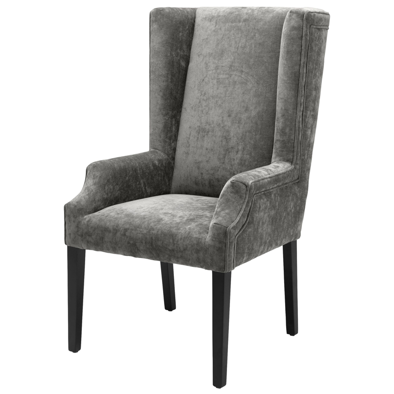 Стул Eichholtz Dining Chair Tempio grey Серый Черный в Краснодаре | Loft Concept 