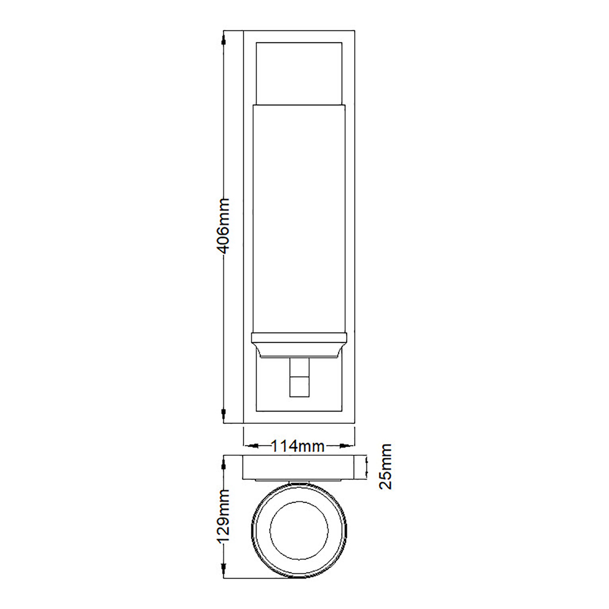 Бра для ванных комнат с белым цилиндрическим плафоном на прямоугольном основании цвета хром Feiss в Краснодаре