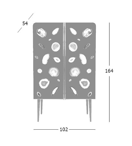 Patrick Naggar Gem Cabinet шкаф украшенный агатами  в Краснодаре