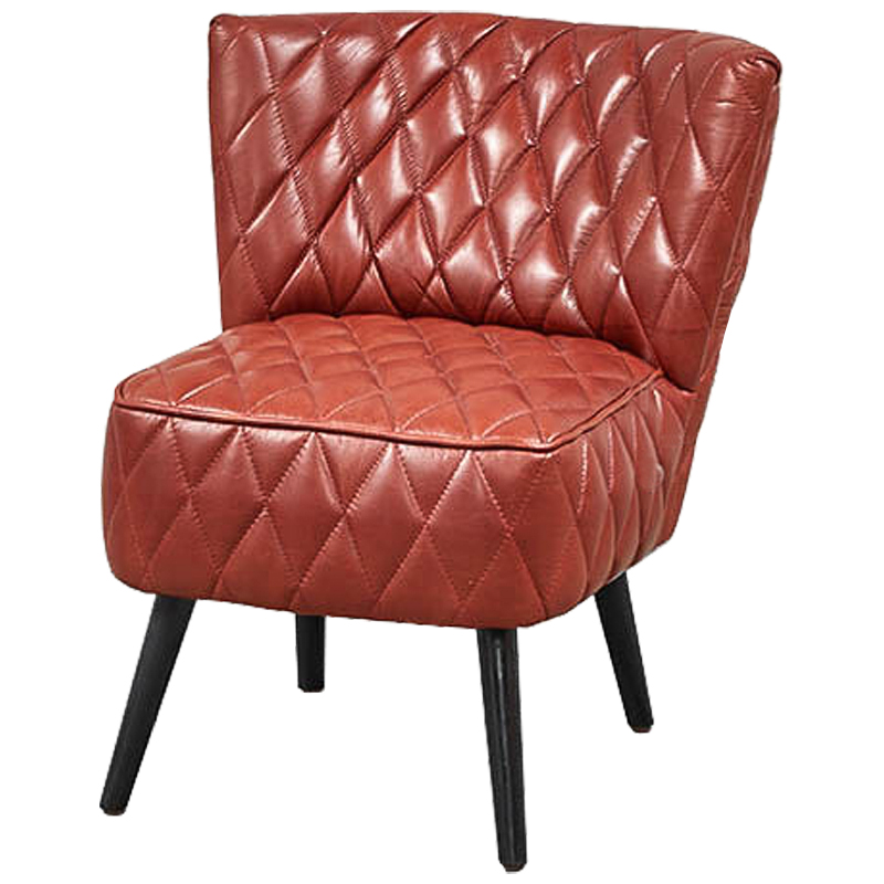 Кресло Rhombuses Upholstery Chair Малиновый (Crimson) Черный в Краснодаре | Loft Concept 