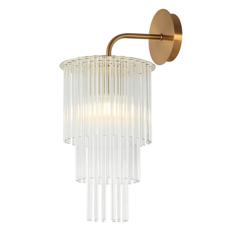 Бра Harrison Sconce gold Глянцевое золото Прозрачный в Краснодаре | Loft Concept 