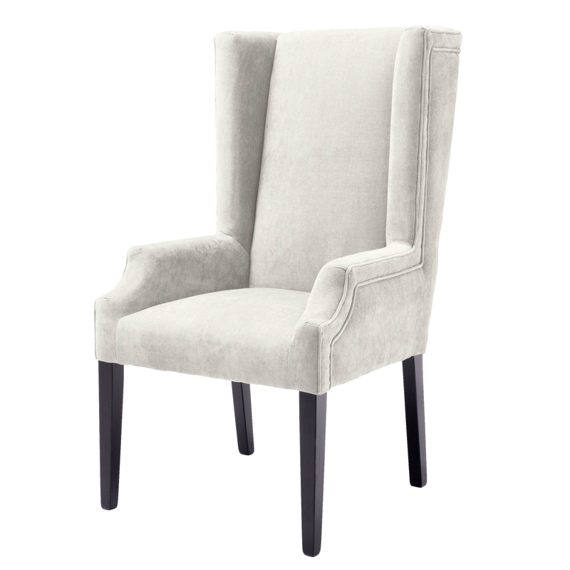 Стул Eichholtz Dining Chair Tempio sand Молочный Черный в Краснодаре | Loft Concept 