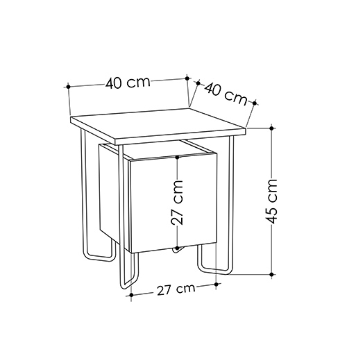 Прикроватная тумба белого цвета с дверцей ACRES NIGHTSTAND WHITE в Краснодаре