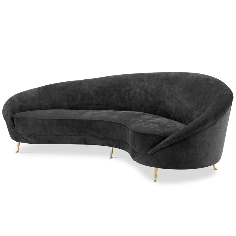 Диван Eichholtz Sofa Provocateur Black Черный Латунь в Краснодаре | Loft Concept 