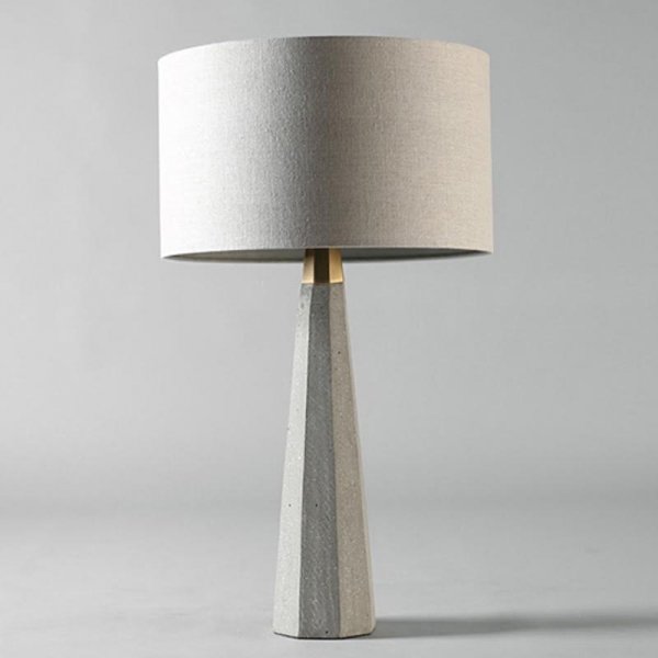 Настольная лампа Concrete Stone Table Lamp Tube Серый в Краснодаре | Loft Concept 