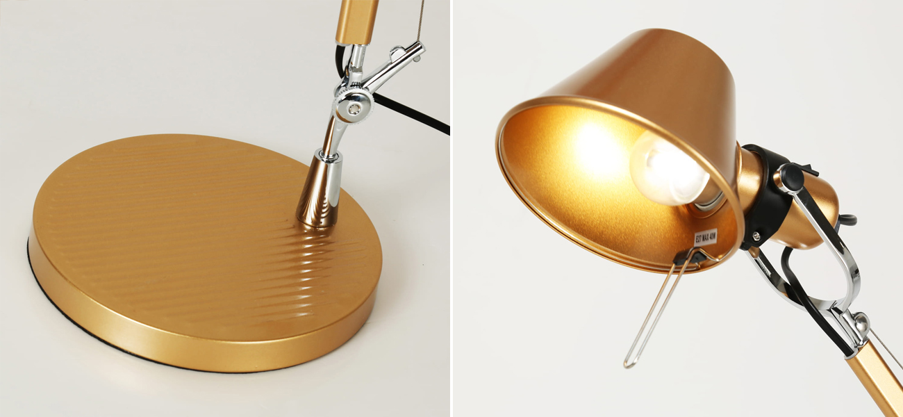 Настольная лампа золотого цвета Artemide - фото №1