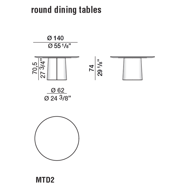 Дизайнерский круглый обеденный стол MATEO Dining Table в Краснодаре