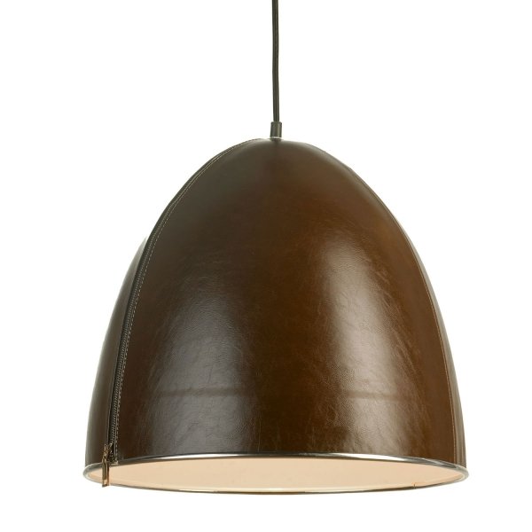 Подвесной светильник Leather Cone Brown Pendant  в Краснодаре | Loft Concept 