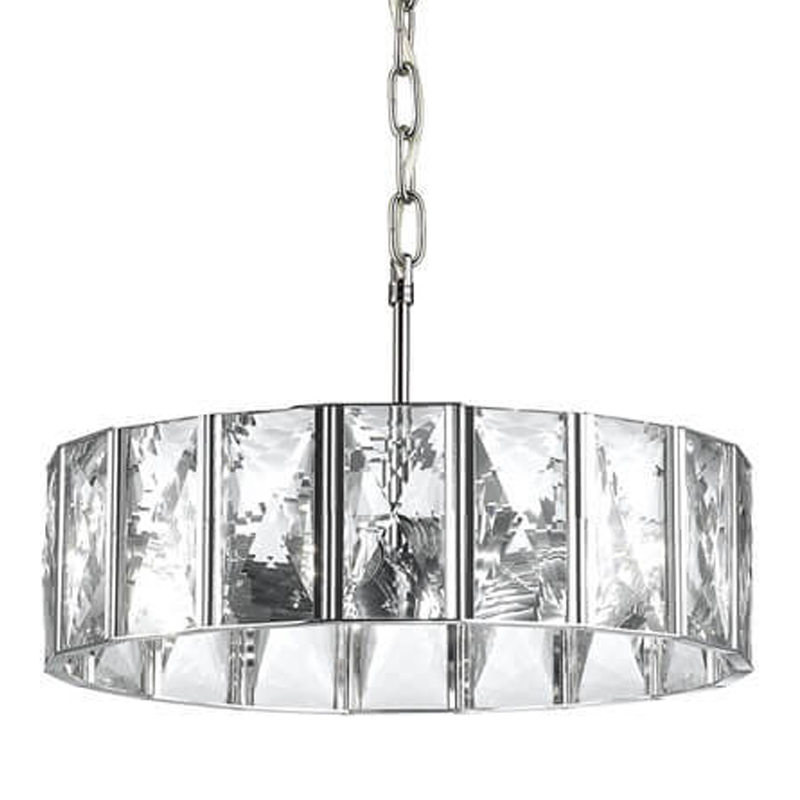 Люстра Tiers Crystal Light Chandelier Round Хром Прозрачный (Transparent) в Краснодаре | Loft Concept 