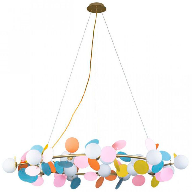 Люстра MATISSE Chandelier circle multicolor диаметр 130 Мульти Золотой в Краснодаре | Loft Concept 