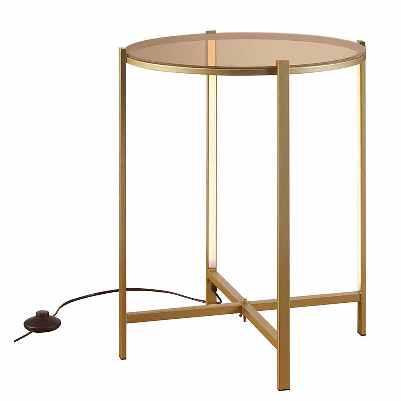 Приставной стол Galia Side Table Bronze LED Бронза в Краснодаре | Loft Concept 