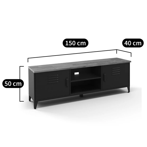 ТВ-тумба из металла и столешницей из массива дуба Metal Wood TV-Stand в Краснодаре