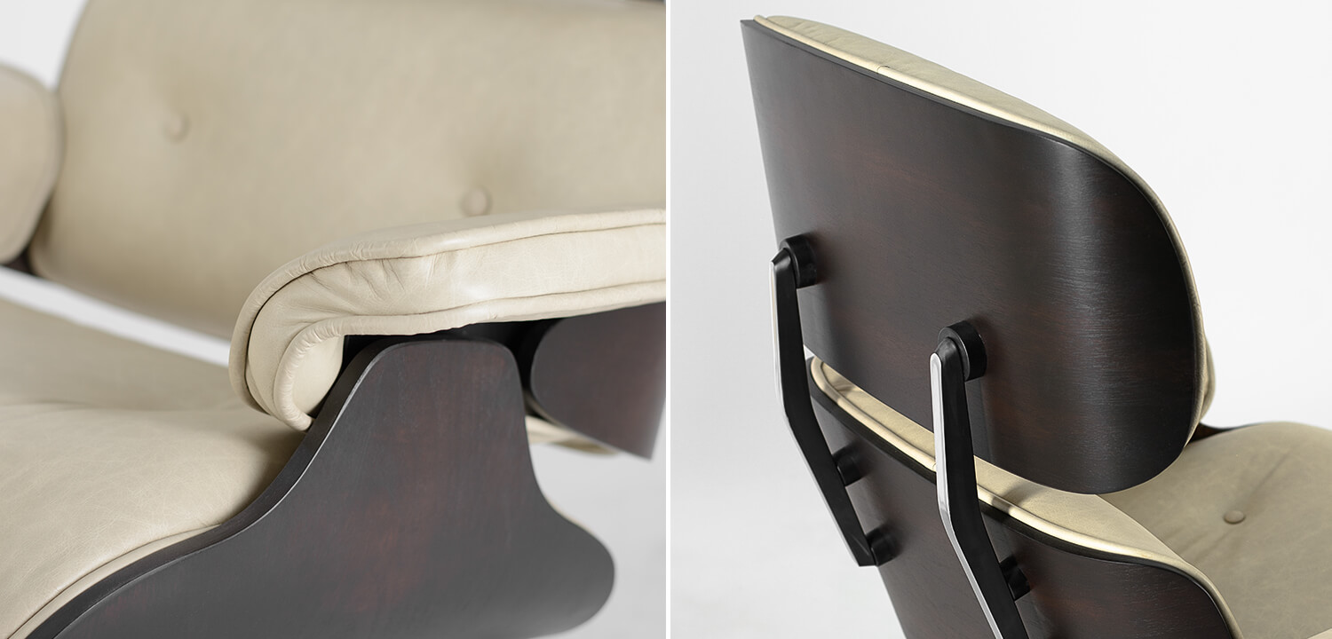 Кресло Eames Lounge Chair & Ottoman cream - фото №1