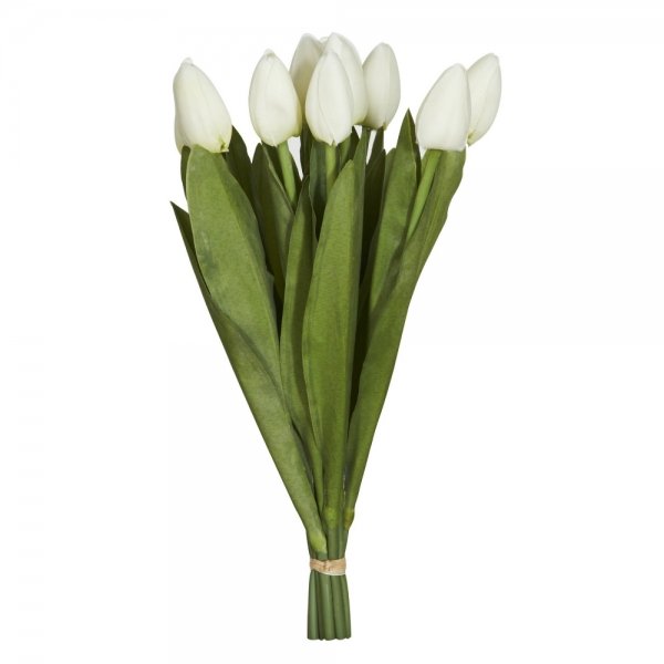 Декоративный искусственный цветок Bouquet Of White Tulips Белый Зеленый в Краснодаре | Loft Concept 