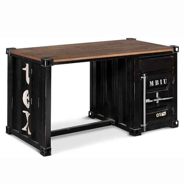 Письменный стол Metal & Oak Sea Container Desk Дуб темный в Краснодаре | Loft Concept 