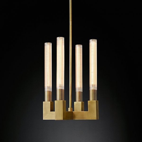 Люстра RH CANELLE Pendant lamp 4 Modern Brass Латунь в Краснодаре | Loft Concept 