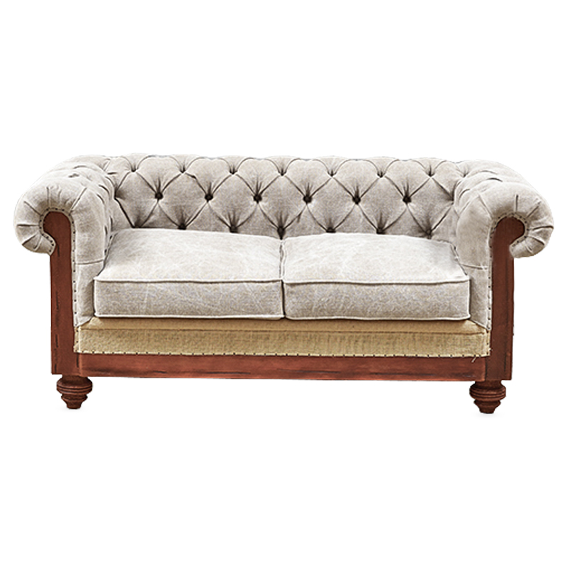 Диван Deconstructed Chesterfield Sofa double Ivory Коричневый Бежево-серый в Краснодаре | Loft Concept 