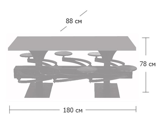 Обеденный стол Perrin Communal Table Loft в Краснодаре