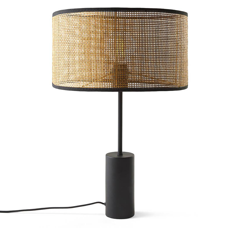 Настольная лампа Solvei Wicker Table lamp Черный Коричневый в Краснодаре | Loft Concept 