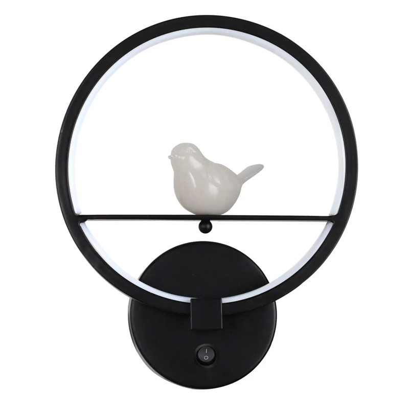 Бра Bird Ring Sconce black Черный в Краснодаре | Loft Concept 