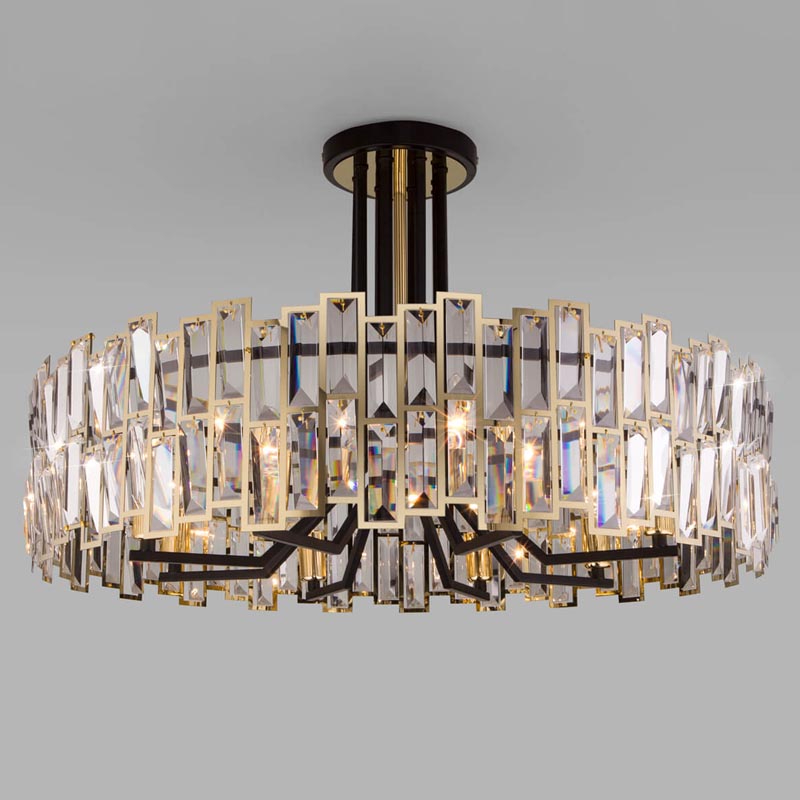 Потолочная люстра Darkness Chandelier gold 71 Черный Прозрачный (Transparent) Золотой в Краснодаре | Loft Concept 