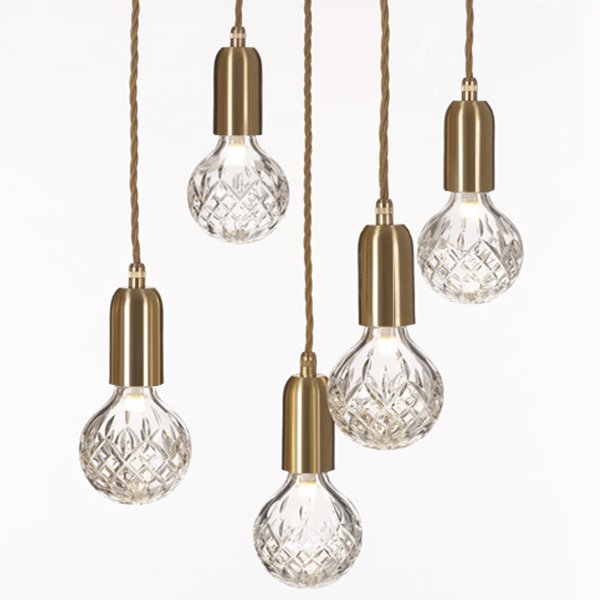 Подвесной светильник lee broom Ceare Crystal Bulb Chandelier Золотой в Краснодаре | Loft Concept 