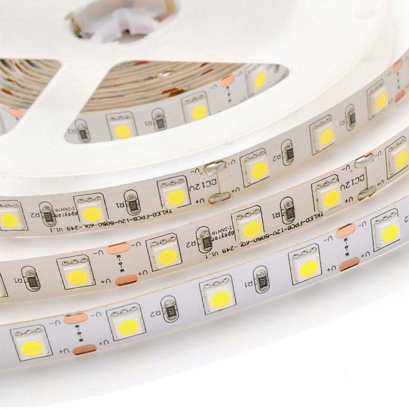 Комплект светодиодной ленты 14,4W/m 60LED/m 5050SMD холодный белый 1M Белый в Краснодаре | Loft Concept 