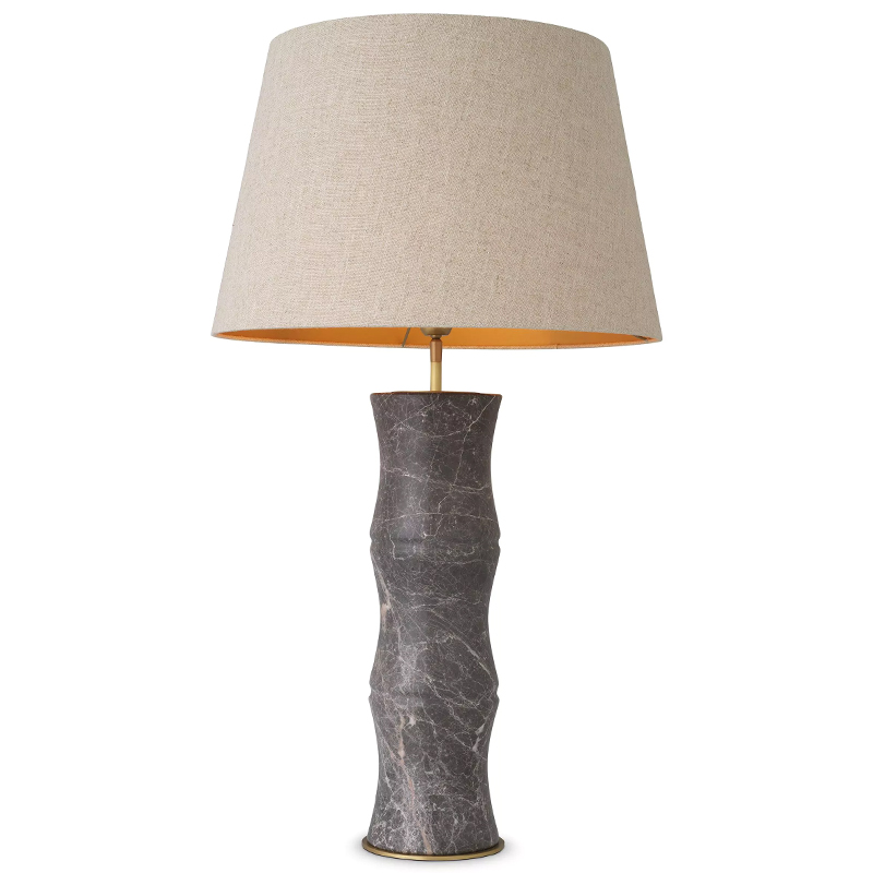 Настольная лампа Eichholtz Table Lamp Bonny Grey Бежево-серый Серый Латунь в Краснодаре | Loft Concept 